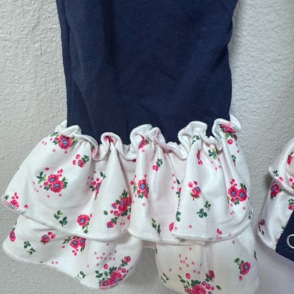 Navy Blue Chicken Print Kids One Piece - Picture 8 of 9